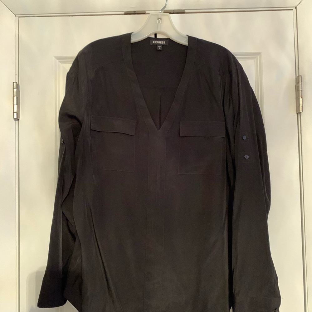 Express black tailored top